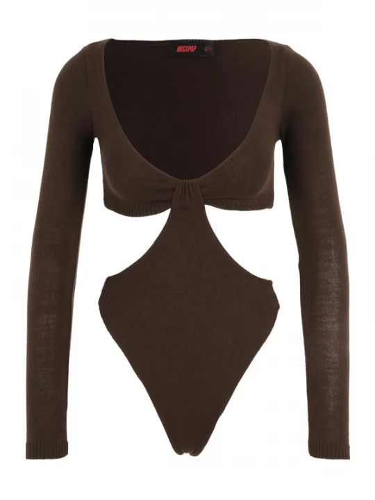 Foto van product Misspap Shirt body chocoladebruin