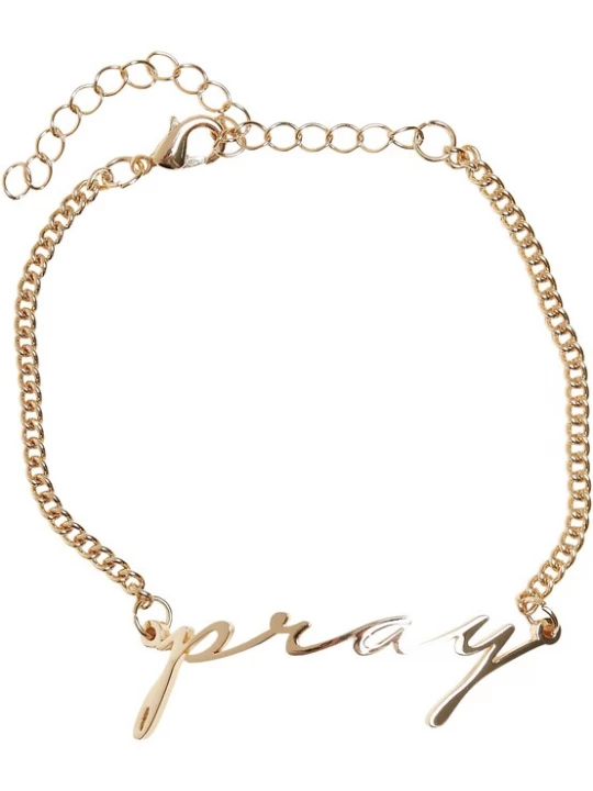 Foto van product Mister Tee Armband 'Pray' goud