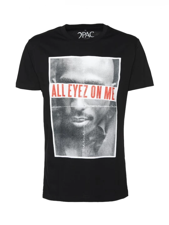 Foto van product Mister Tee Shirt '2Pac All Eyez On Me' zwart