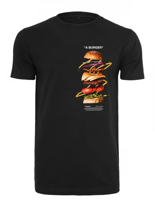 Foto van product Mister Tee Shirt 'A Burger' gemengde kleuren / zwart