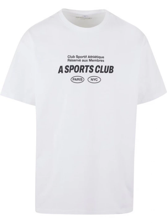 Foto van product Mister Tee Shirt 'A Sportsclub' zwart / wit