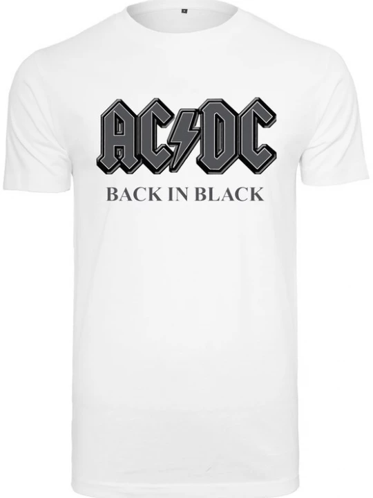 Foto van product Mister Tee Shirt 'ACDC Back In Black' donkergrijs / zwart / wit