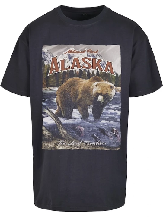 Foto van product Mister Tee Shirt 'Alaska' navy / lichtblauw / lichtbruin / riet