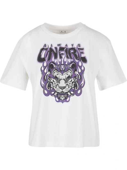 Foto van product Mister Tee Shirt 'Always On Fire' lila / zwart / wit