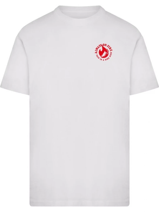 Foto van product Mister Tee Shirt 'Always On Fire' rood / wit