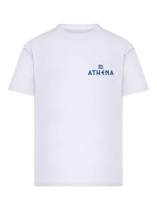 Foto van product Mister Tee Shirt 'Athen Souvenirs' enziaan / wit
