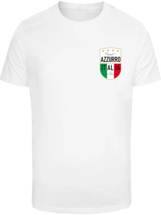 Foto van product Mister Tee Shirt 'Azurro Italia' goud / grasgroen / vuurrood / wit