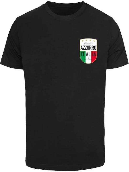 Foto van product Mister Tee Shirt 'Azurro Italia' goud / groen / zwart / wit