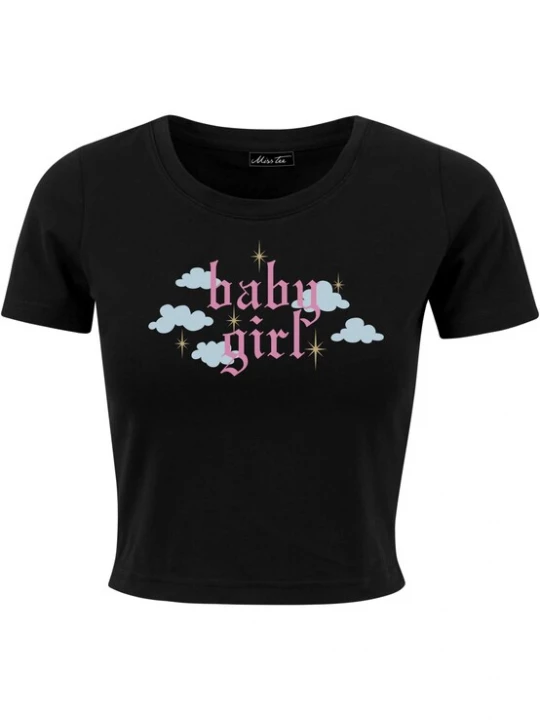 Foto van product Mister Tee Shirt 'Baby Girl' grijs / pink / zwart