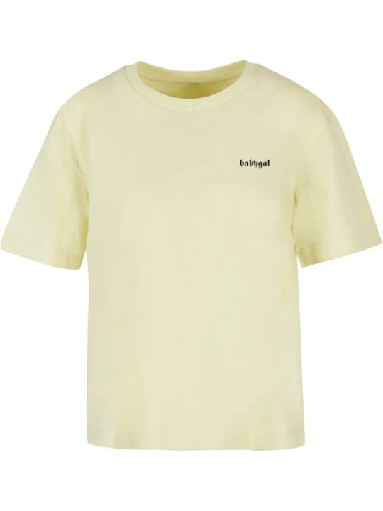 Foto van product Mister Tee Shirt 'Babygal' blauw / lichtgeel / zwart