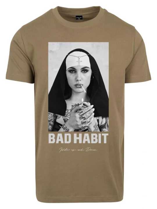 Foto van product Mister Tee Shirt 'Bad Habit Tee' olijfgroen / gemengde kleuren