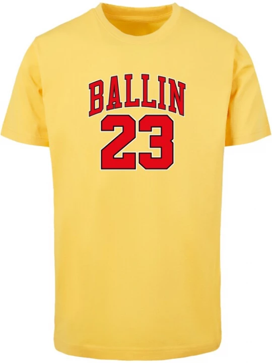 Foto van product Mister Tee Shirt 'Ballin 23' geel / rood / wit