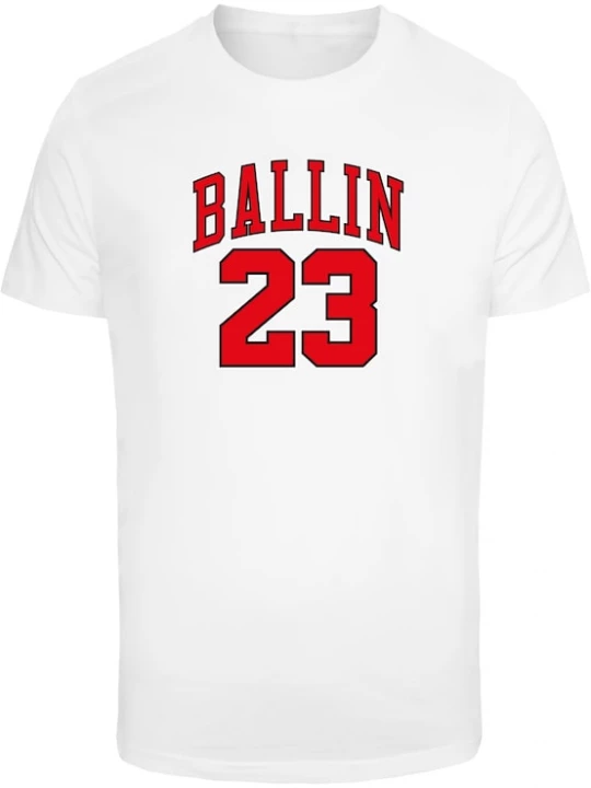 Foto van product Mister Tee Shirt 'Ballin 23' wit