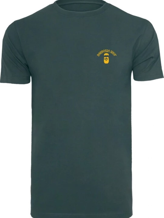 Foto van product Mister Tee Shirt 'Barbossa' curry / donkergroen
