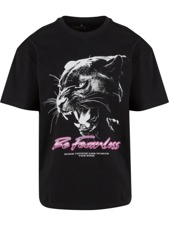 Foto van product Mister Tee Shirt 'Be Fearless' grijs / lichtroze / zwart / wit