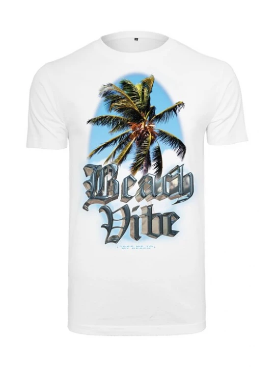 Foto van product Mister Tee Shirt 'Beach Vibe' lichtblauw / groen / zwart / wit
