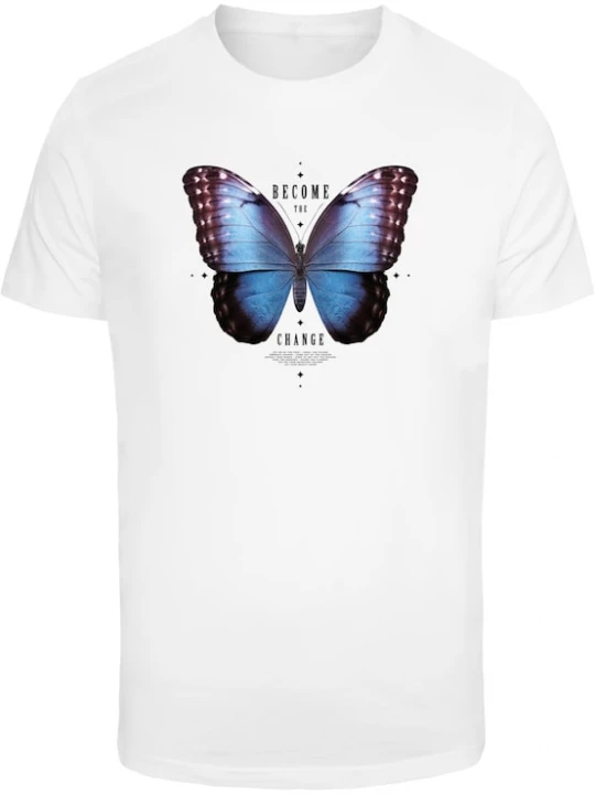 Foto van product Mister Tee Shirt ' Become the Change' gemengde kleuren / wit