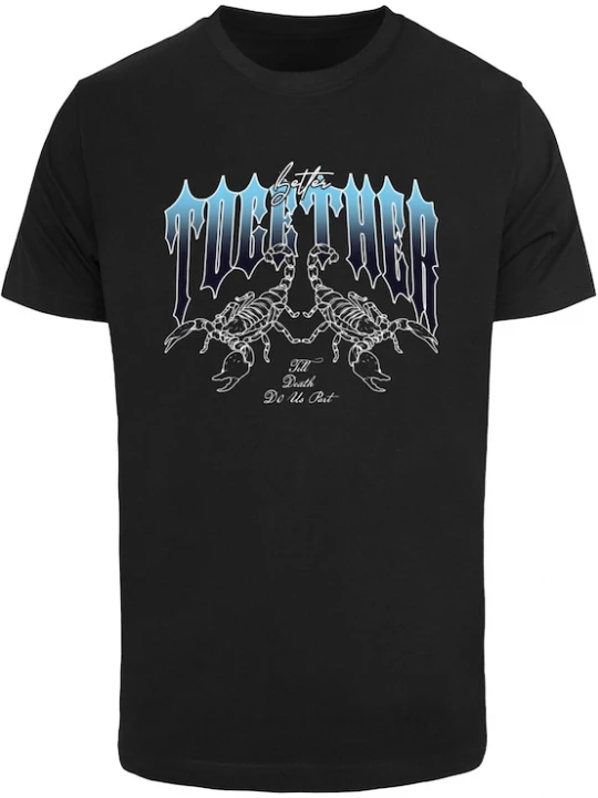 Foto van product Mister Tee Shirt 'Better Together Scorpion' lichtblauw / zwart / wit
