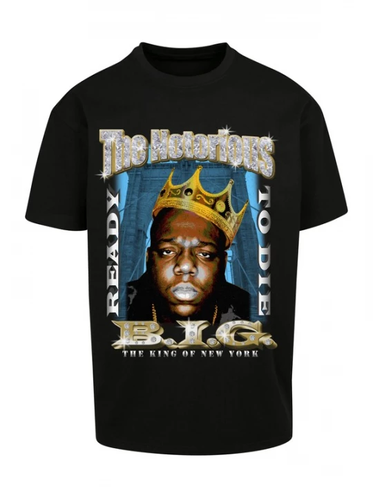 Foto van product Mister Tee Shirt 'Biggie Crown' gemengde kleuren / zwart
