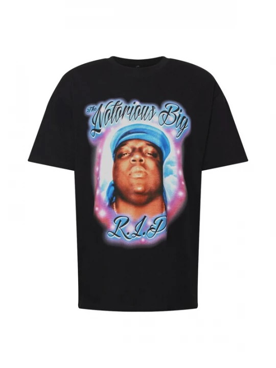 Foto van product Mister Tee Shirt 'Biggie R.I.P' lichtblauw / bruin / pink / zwart
