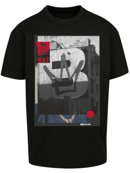 Foto van product Mister Tee Shirt blauw / rood / zwart / wit