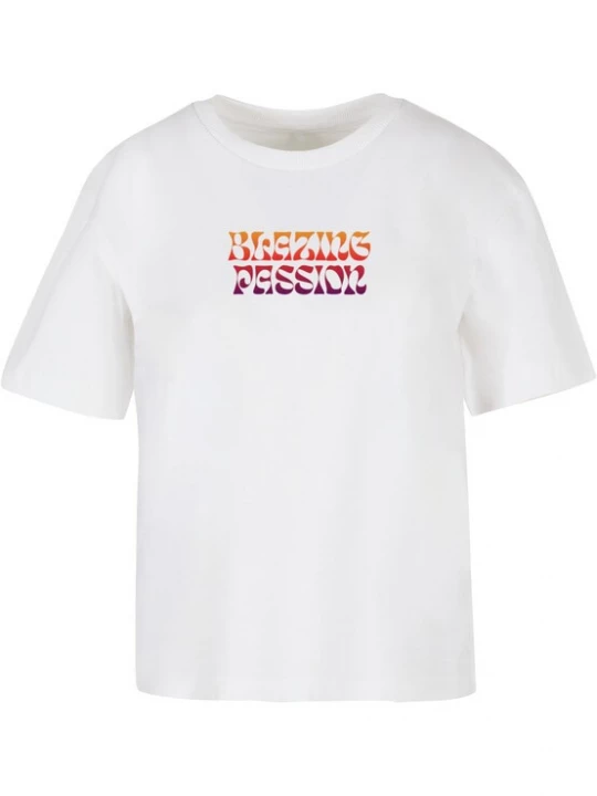 Foto van product Mister Tee Shirt 'Blazing Passion' lichtblauw / oranje / pink / wit