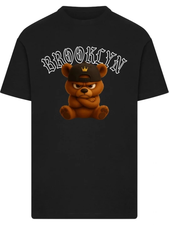 Foto van product Mister Tee Shirt 'Brooklyn Born Legend' bruin / zwart / wit