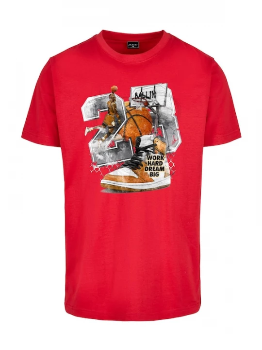 Foto van product Mister Tee Shirt bruin / rood / zwart / wit