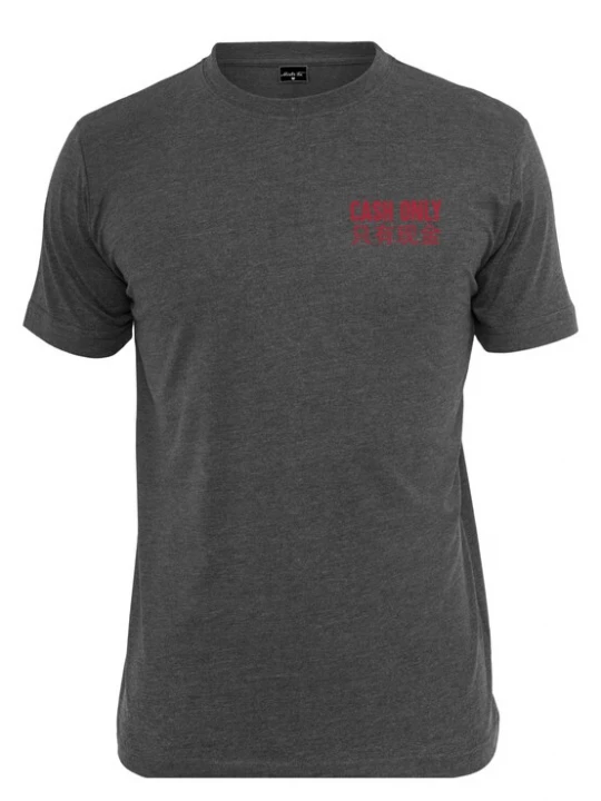 Foto van product Mister Tee Shirt 'Cash Only' antraciet / rood / wit