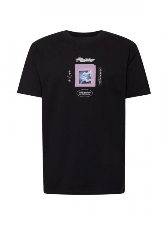 Foto van product Mister Tee Shirt 'Catch Em' navy / lichtlila / zwart / wit