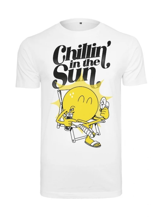 Foto van product Mister Tee Shirt 'Chillin' geel / zwart / wit