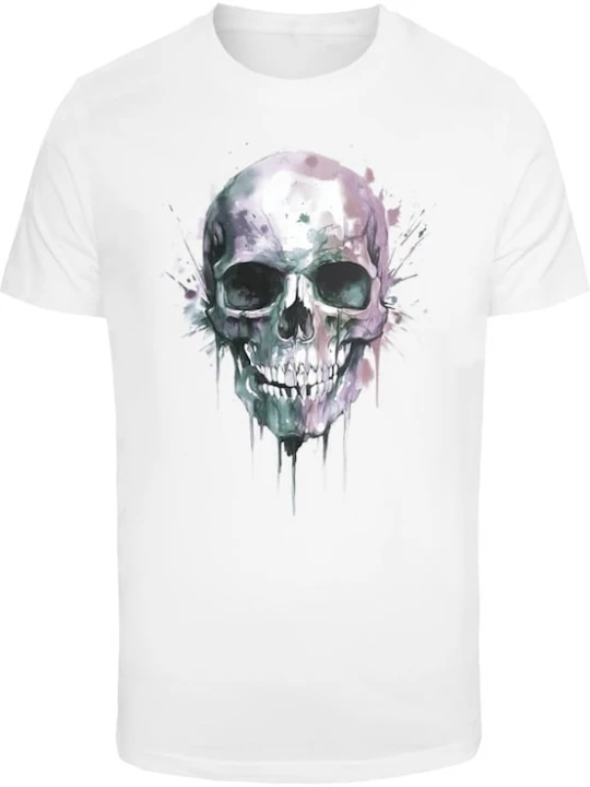 Foto van product Mister Tee Shirt 'Colorful Skull' spar / mauve / zwart / wit