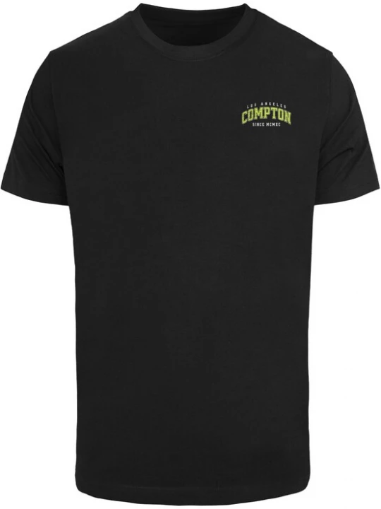 Foto van product Mister Tee Shirt 'Compton Grunge Look' limoen / zwart / wit