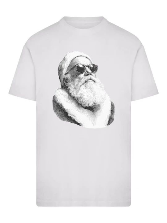 Foto van product Mister Tee Shirt 'Cool Santa' grijs / zwart / wit