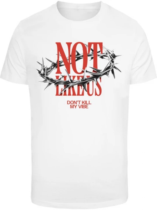 Foto van product Mister Tee Shirt 'Crown Of Thorns' greige / bloedrood / zwart / wit
