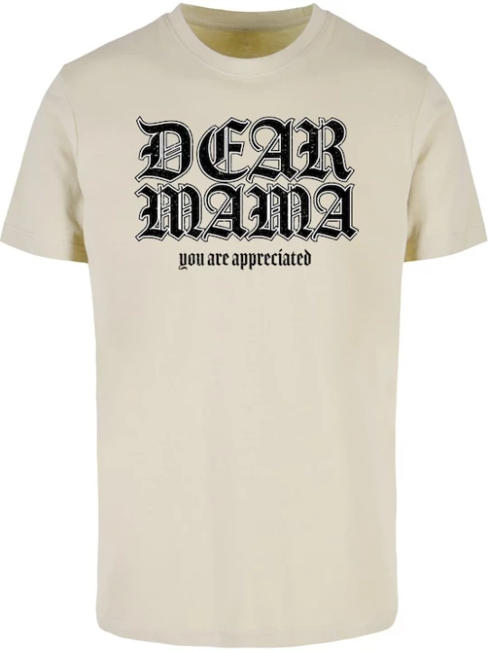 Foto van product Mister Tee Shirt 'Dear Mama' sand / zwart
