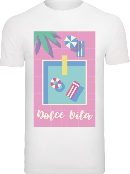 Foto van product Mister Tee Shirt 'Dolce Vita' gemengde kleuren / wit
