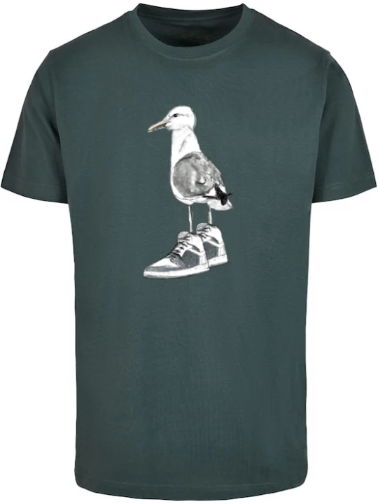 Foto van product Mister Tee Shirt donkergroen / zwart / wit