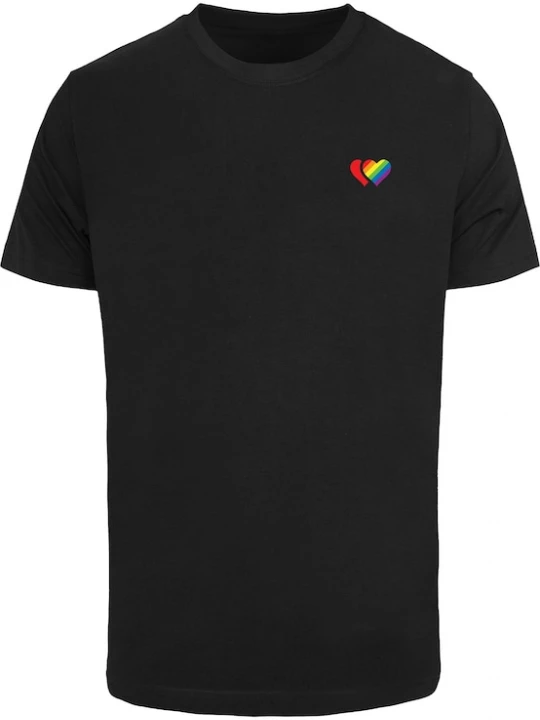 Foto van product Mister Tee Shirt 'Double Hearts Pride' gemengde kleuren / zwart