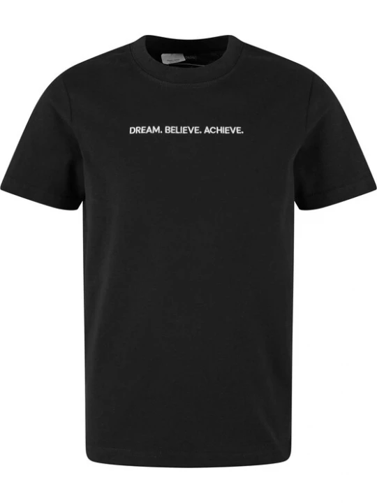 Foto van product Mister Tee Shirt 'Dream. Believe. Achieve' zwart / wit