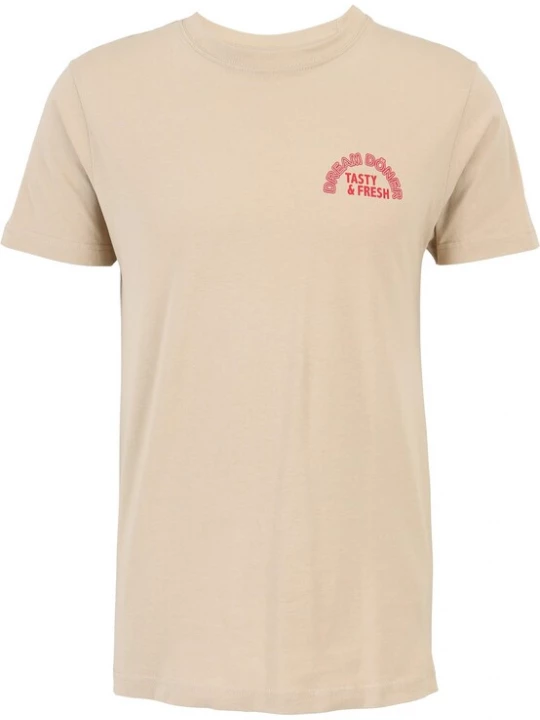 Foto van product Mister Tee Shirt 'Dream Kebab' sand / cranberry / wit