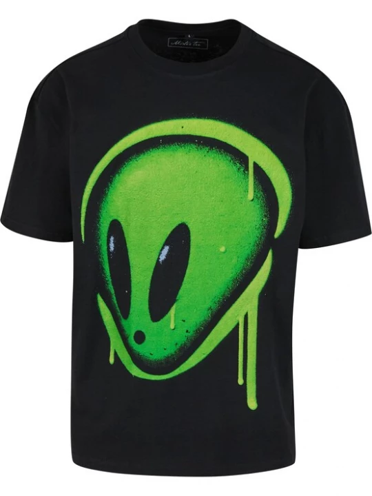 Foto van product Mister Tee Shirt 'Dripping Alien Head' grasgroen / zwart