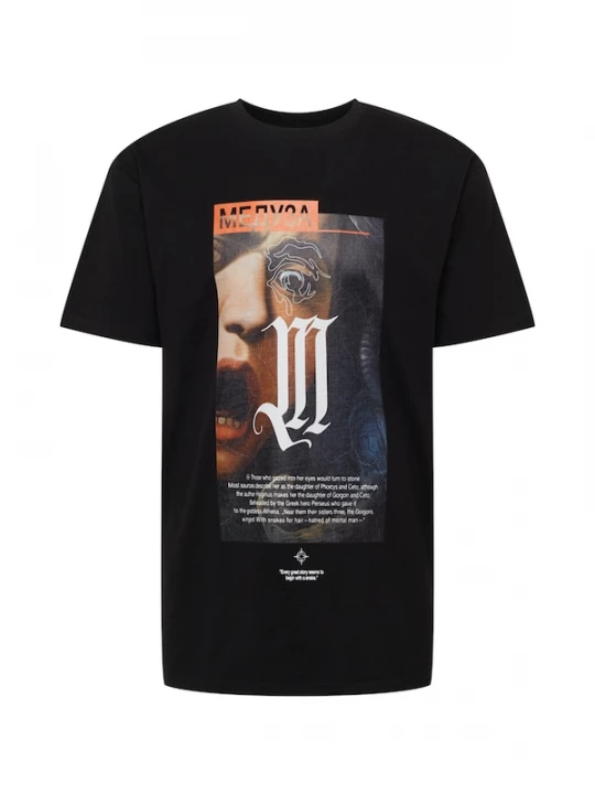 Foto van product Mister Tee Shirt 'Dusa Painting' navy / oranje / zwart / wit