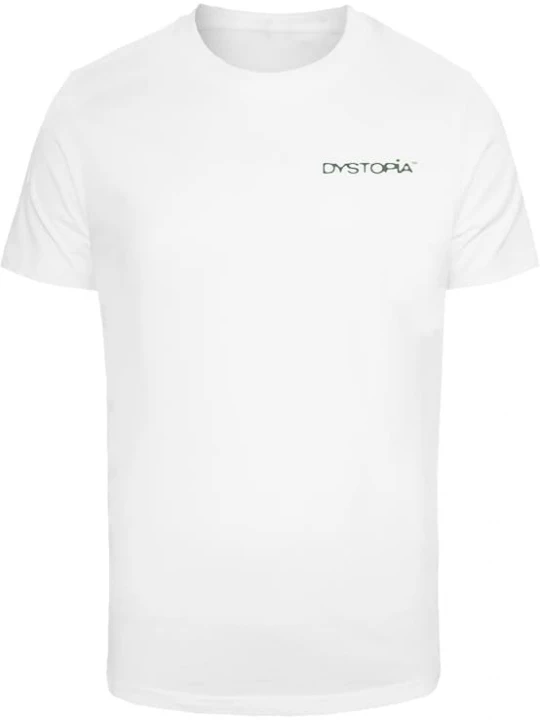 Foto van product Mister Tee Shirt 'Dystopia' donkergroen / wit