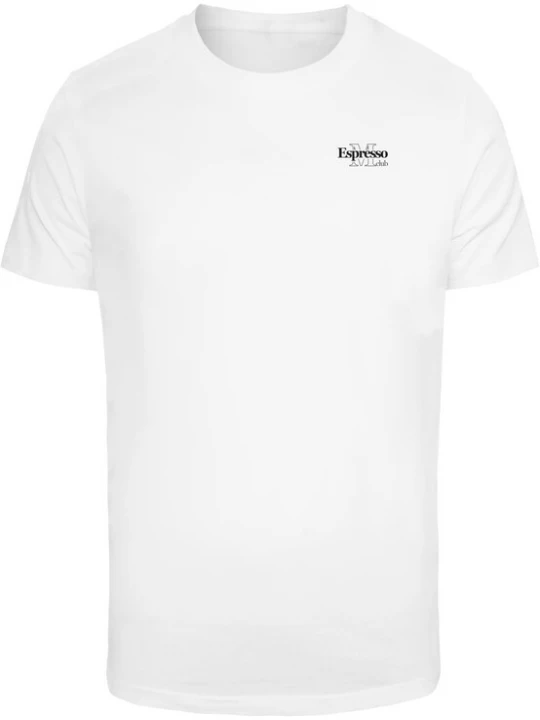 Foto van product Mister Tee Shirt 'Espresso M Club' donkerbruin / zwart / wit