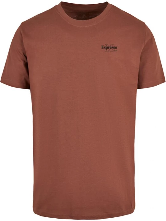 Foto van product Mister Tee Shirt 'Espresso' roestbruin / zwart / wit
