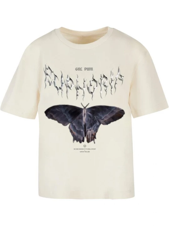 Foto van product Mister Tee Shirt 'Euphoria' stone grey / lichtgrijs / zwart / wolwit
