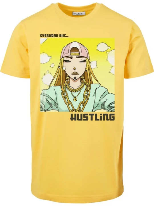 Foto van product Mister Tee Shirt 'Everyday She Hustling' geel / gemengde kleuren