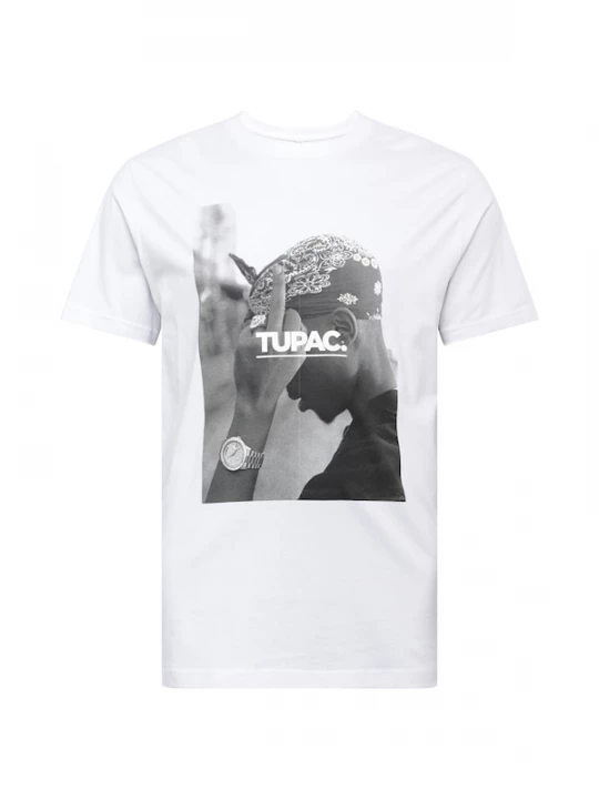 Foto van product Mister Tee Shirt 'F*ck The World' stone grey / zwart / wit
