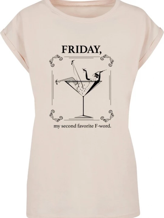 Foto van product Mister Tee Shirt 'F-Word' sand / zwart